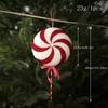 Блестящий гигантский леденец, подвесное украшение для рождественской елки и стен, с узором из блестящих завитков, для сезонного декора