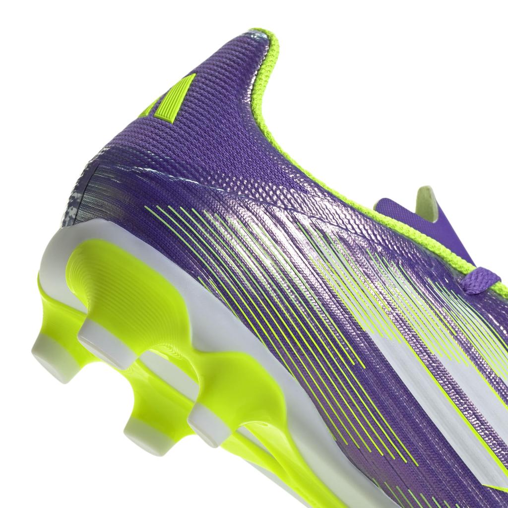 Adidas Junior F50 League Soccer Sizes Boys and Purple Lemon HG/AG Cleats, 17-24.5cm, Girls, NIL81, Rush/Footwear White/Lucid (JH7752), 21.5cm