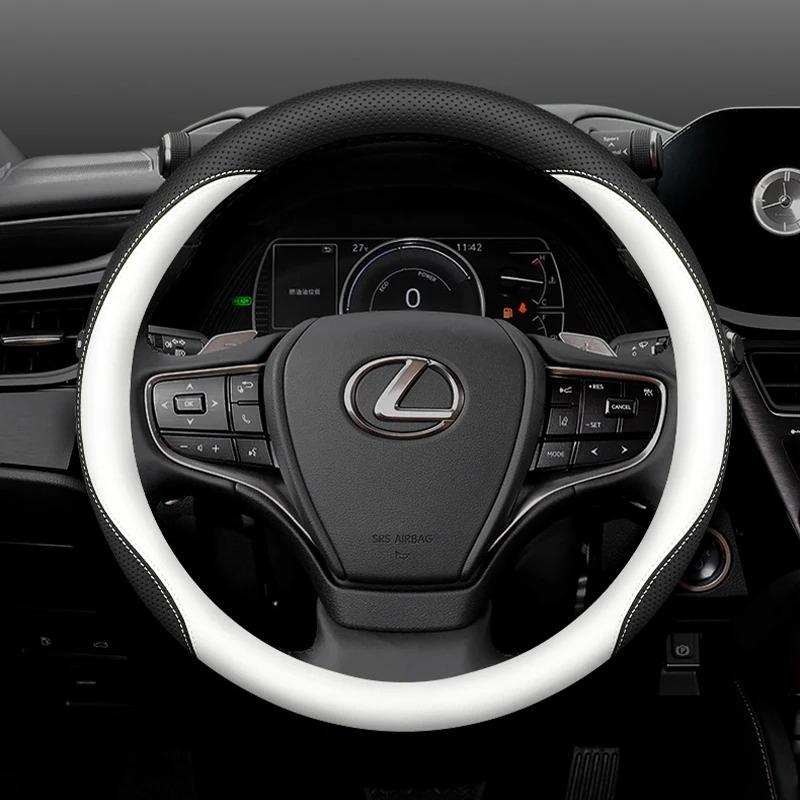 Leather Car Steering Wheel Cover for Lexus NX350 RX NX RX450h LX600 LBX ES NX250 ES350 RX350 RX350h 2021 2022 2023 2024 2025