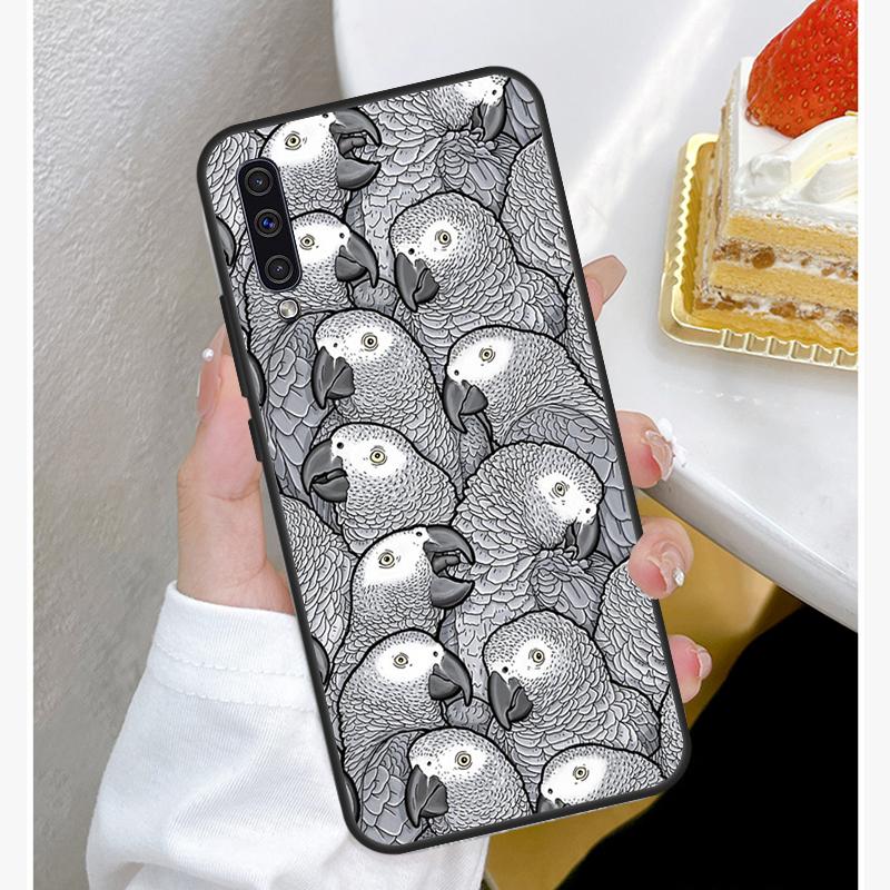 Чехол African Grey Parrot для Samsung A12 A32 A42 A52 A72 A52S A03S A21S A11 A31 A51 A71 A10 A50 A70 с полным покрытием