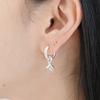 eveningbell [silver925] Crystal duo earrings