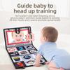 Baby Tummy Time Cloth Book High Contrast Collapsible Cloth Book with Safety Mirror for Infant Montessori Sensory Toy Gift