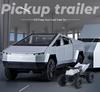 1:32 Модель из сплава Tesla Cybertruck RV со звуком и светом – Игрушка в подарок для мальчиков