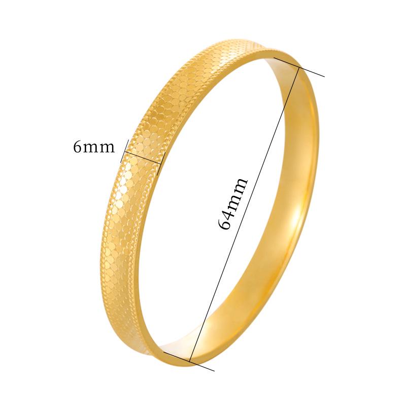 Gold-Plated Dragon Scale Polka Dot Bracelet - Unisex, Multiple Sizes, Traditional Craftsmanship, National Style Jewelry