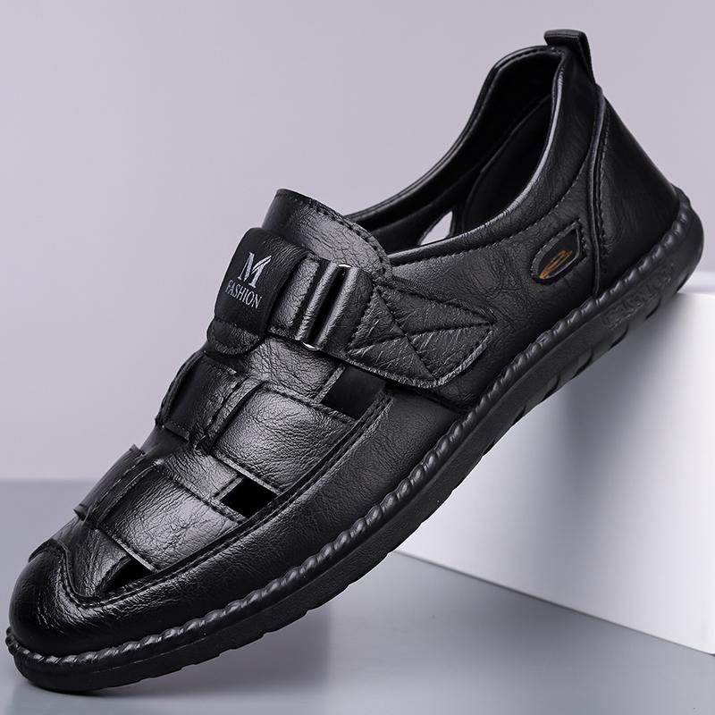 Мужские сандалии Обувь Противоскользящая дышащая полая обувь для спорта на открытом воздухе Пляжная обувь Повседневные сандалии Мужские сандалии с закрытым носком