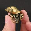 Vintage Brass Hermit Crab Figurines Sea Animal Statues Desktop Ornaments Office Decorations Handmade Crafts Accessories Gifts