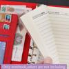 Refillable Card Organizer Ring Binder Leather Loose Leaf Daily Planner File Folder Notepad Notebook