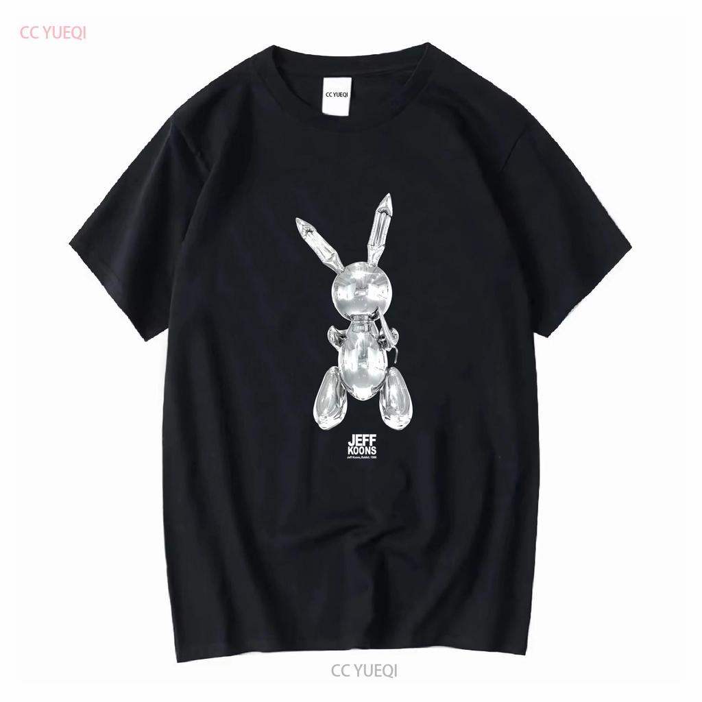 ФУТБОЛКА JEFF KOONS RABBIT 1986 ДЛЯ ДЕТСКОГО МУЗЕЯ КАТАРА РАЗМЕР XL с длинным или коротким рукавом винтажная стираная дизайнерская одежда