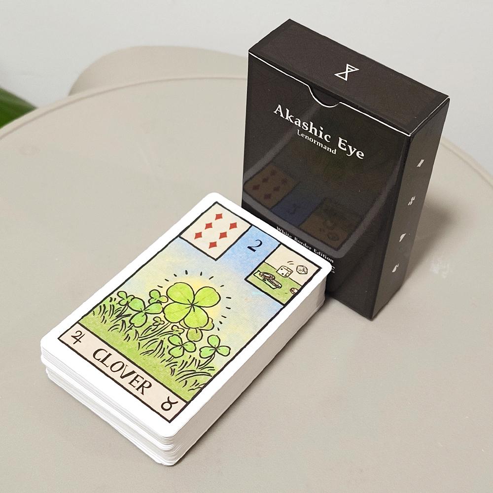 9*6см Око Акаши Ленорман: Набор для гадания из 61 карты (36 Традиционных + 12 Новых + 13 Дополнительных) Современные иллюстрированные оракульные карты