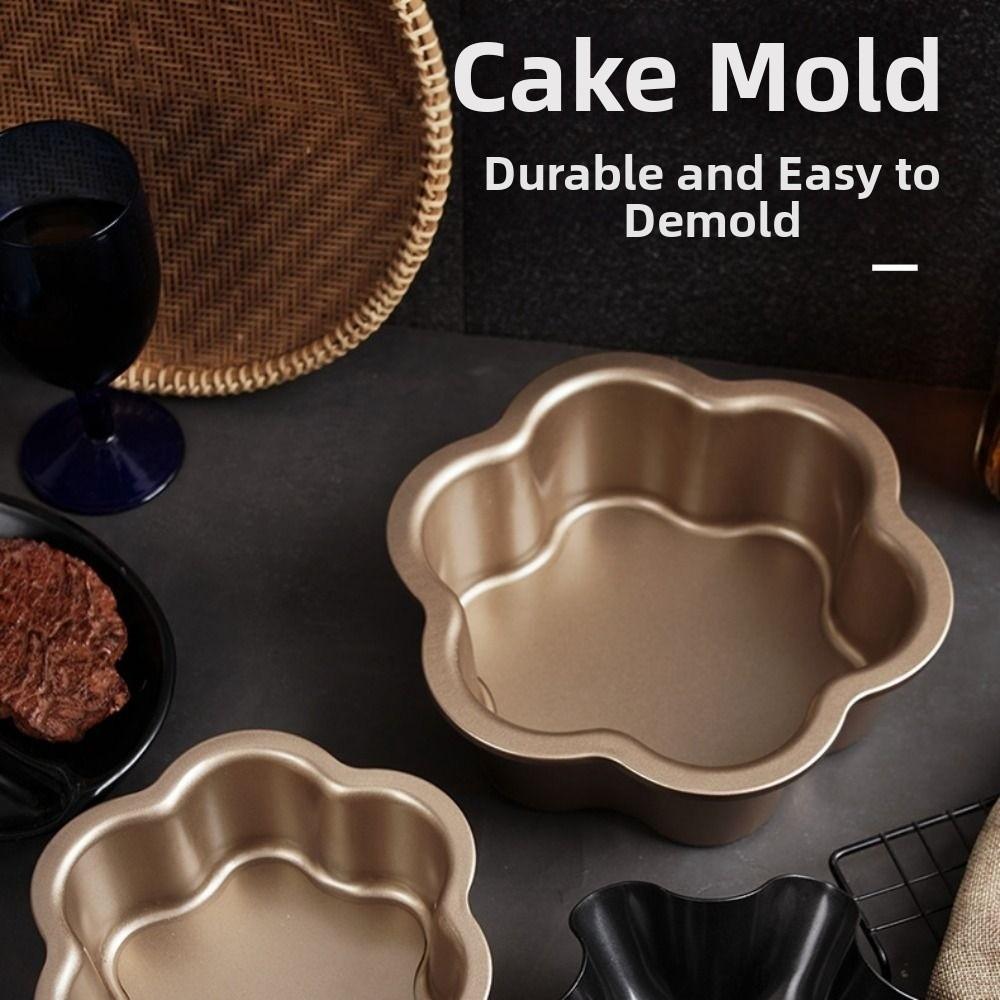 Anti-rust Floral Shape Cake Pan 6/8inch Sponge Cake Mold Non-stick Baking Pan Household
