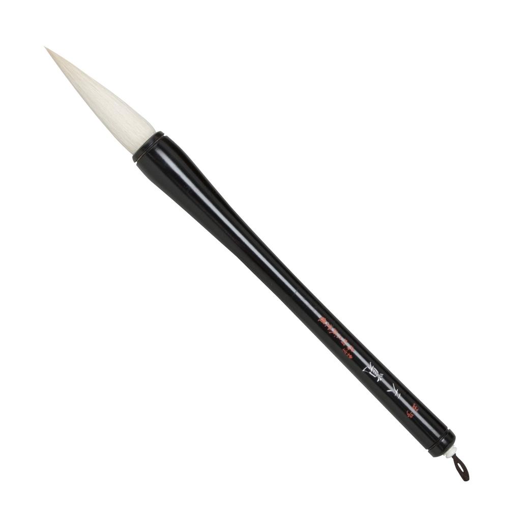 Namurataiseidou Calligraphy Brush, Wooden Handle, Tenran (White Hair), Size 5