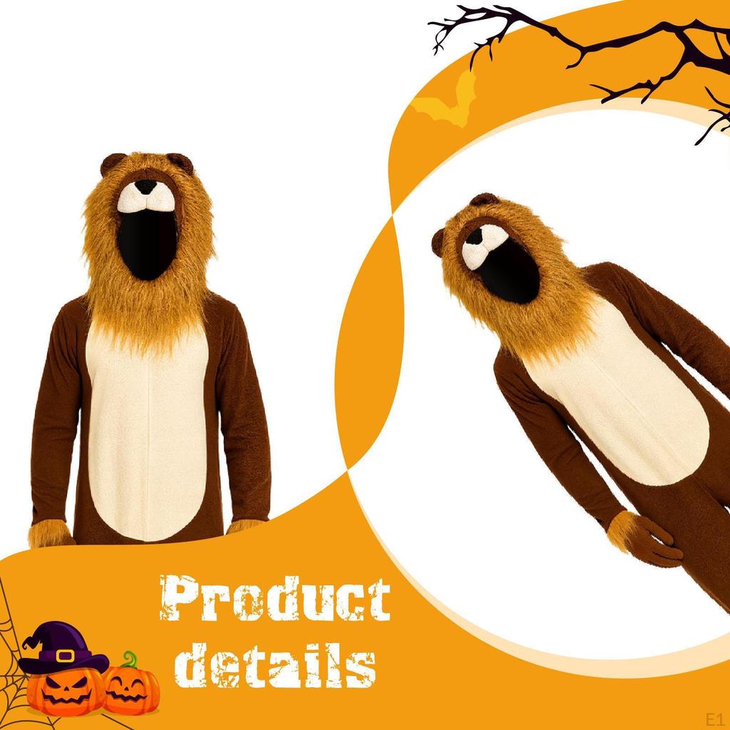 Halloween Lion Costume for Adults Theme Party Prop Men and Women Dressing Up