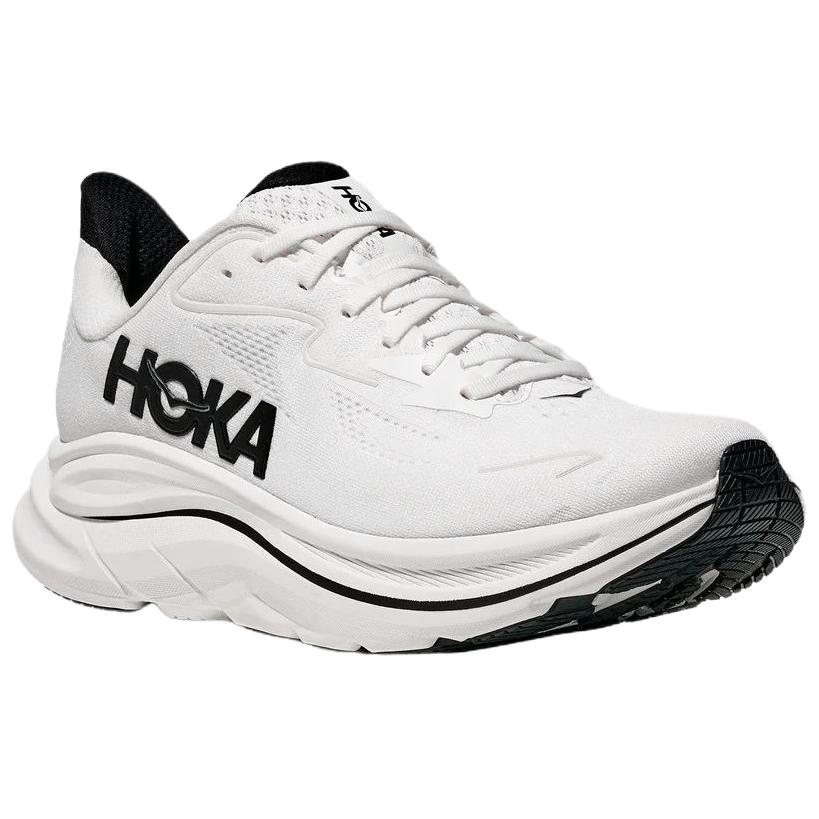 HOKA Clifton 10 Бело-черные мужские кроссовки 1162030-WBLC