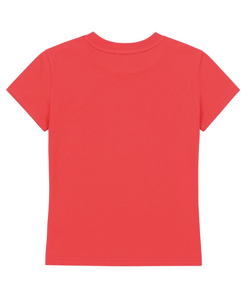 SHIRTMYLIPS (W) Укороченная футболка с отпечатком губ Красная