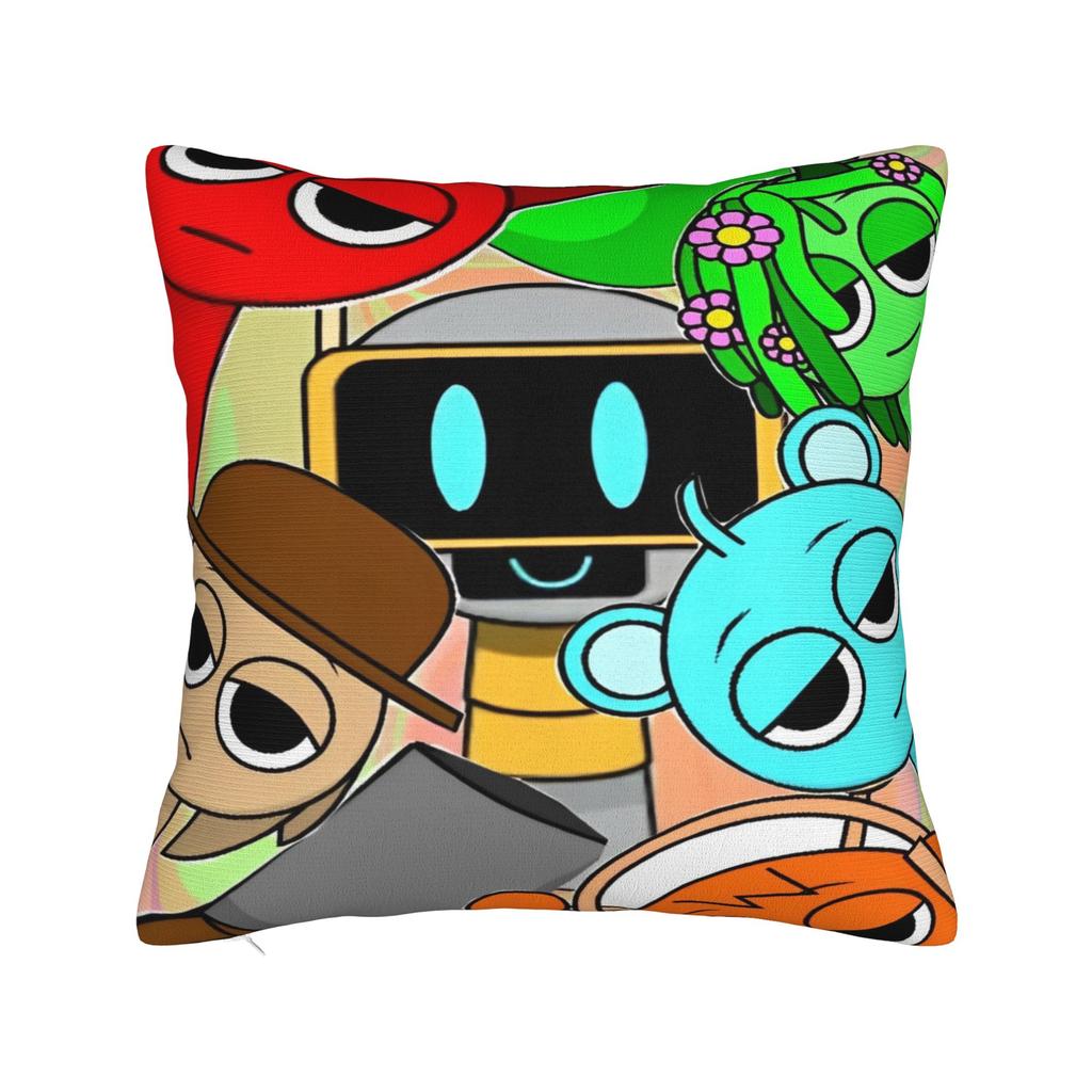 Sprunki Characters Game Pillowcase Polyester Cushion Cover Gift  Throw Pillow Case Cover Seater Zippered 40X40cm