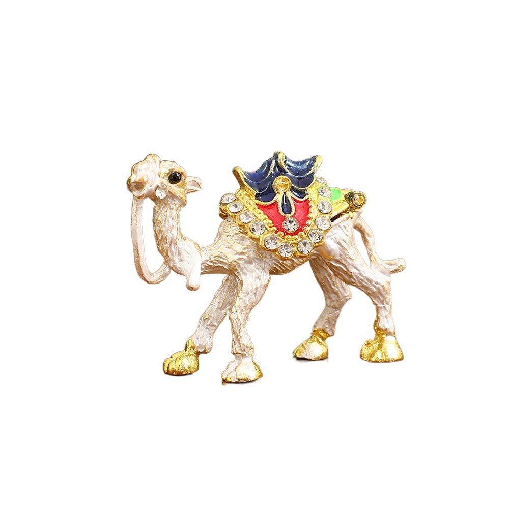 Винтажная этническая шкатулка для украшений в виде верблюда, изысканная роскошная настольная фигурка верблюда, ручная работа, шкатулка для мелочей в виде животного, держатели для дисплея