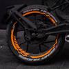 Флуоресцентный оранжевый Moto GP набор внутренних внешних ободов ободная лента колеса в полоску наклейки наклейки CinarExtreme