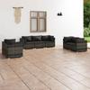 Day and Night - Day and Night Garden Furniture Set 7 Pieces and Gray Synthetic Rattan Cushions