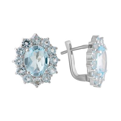 Серебряные серьги с натуральным топазом 1.425ct (2067979)