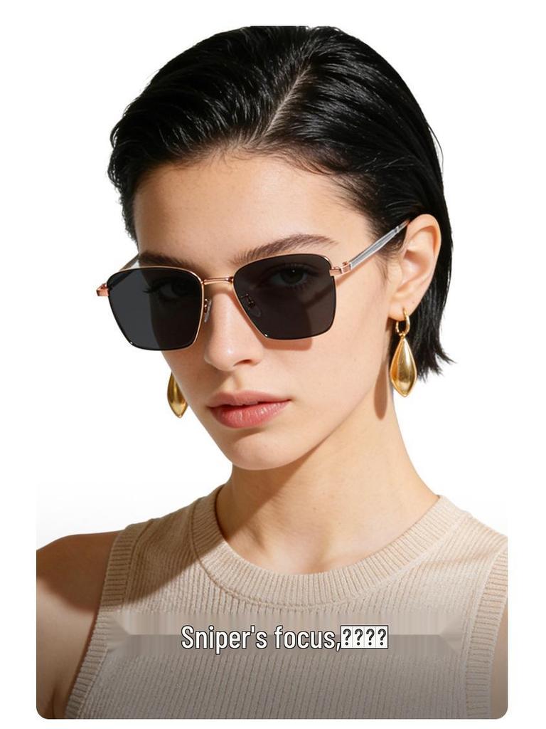 Unisex Nylon Polarized Retro Square Sunglasses - UV Protection for Driving