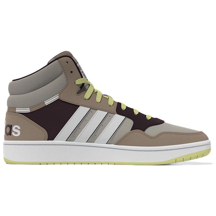 Adidas Neo Hoops 3.0 Mid Non-Slip Durable High-Top Sneakers Unisex Sneakers Brown FZ6562
