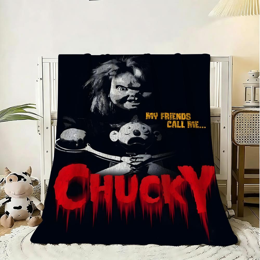 Плед Chucky из фильма ужасов, мягкий фланелевый плед, легкий дышащий летний плед для сна, для дома, путешествий, уютный декор