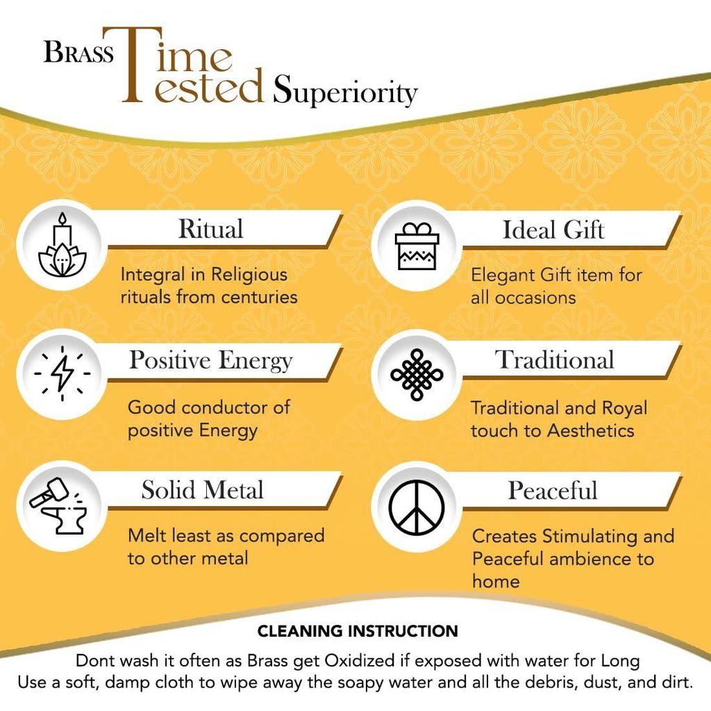 Pure Brass Bullock Cart Home Decor (Size: 12 Cm) | Bailgadi for Gift | Bullock Cart Showpiece Brass Antique Decor Item