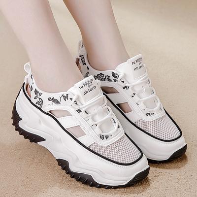 Мода 2024 Лето Новые Женские Полые Воздухопроницаемые Сетчатые Крутые Тапочки Толстая Подошва Женские Туфли