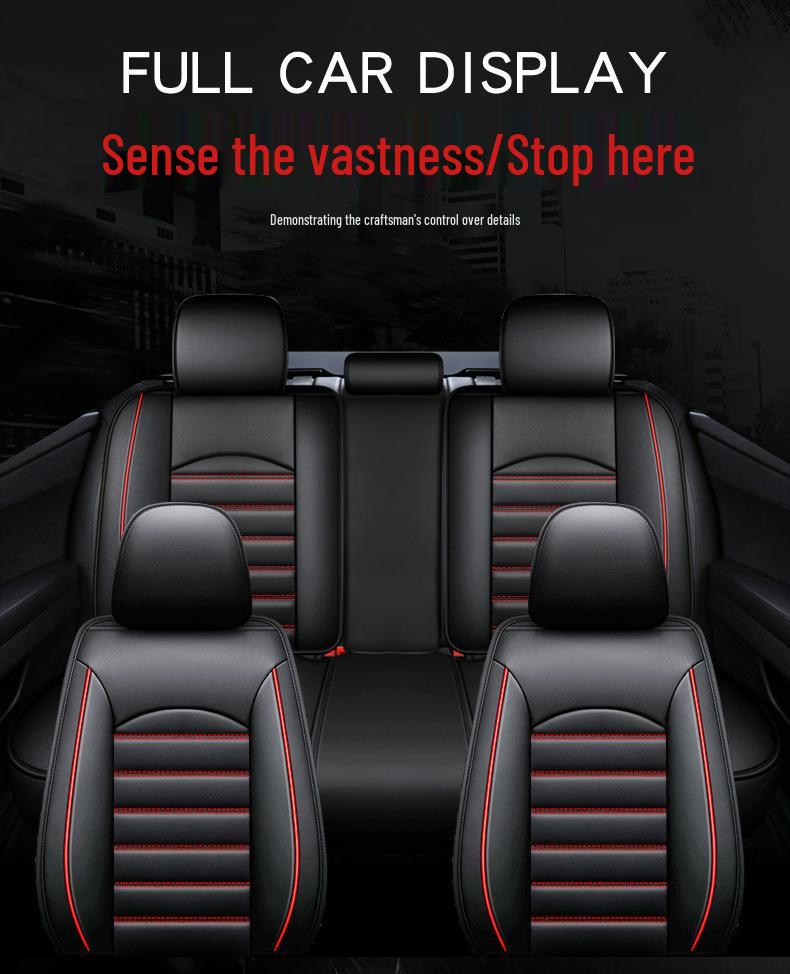 Универсальный дышащий кожаный чехол на автомобильное сиденье с полной защитой для всех сезонов