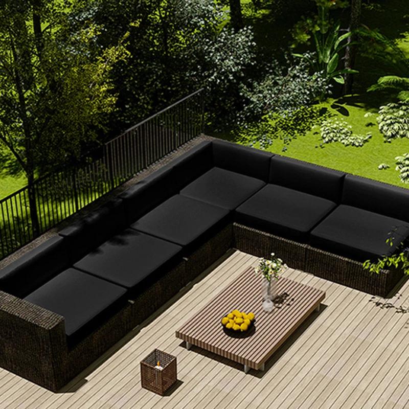 Чехол для дивана на открытом воздухе для дома, отеля, сада, патио, водонепроницаемый ротанговый чехол для углового дивана, солнцезащитный чехол для защиты мебели от пыли