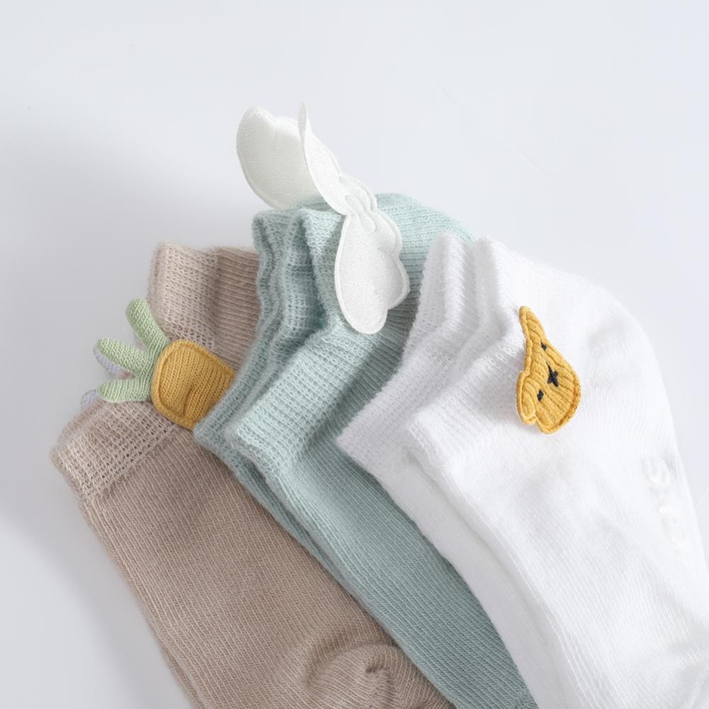3 пары детских носков, детские носки, носки-тапочки для младенцев, мягкие носки-лодочки для девочек