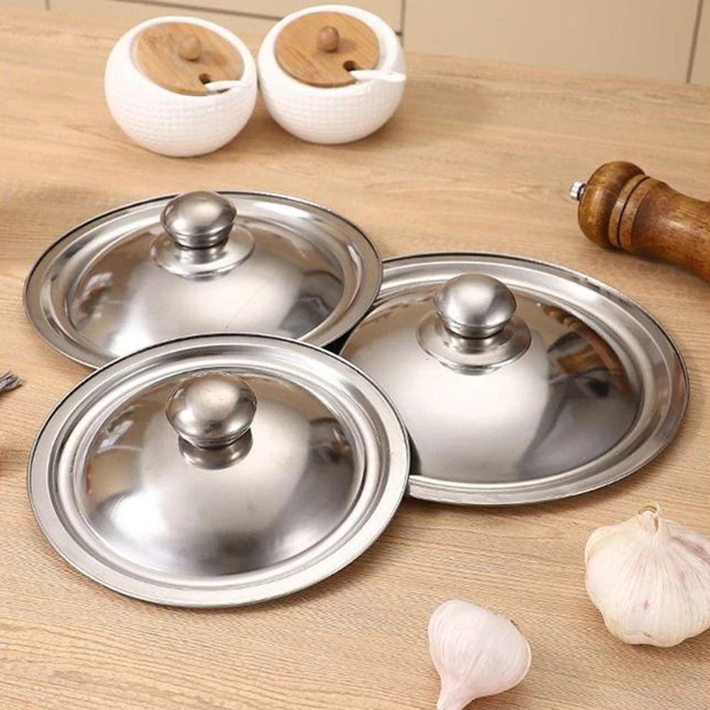 Stainless Steel Wok Pot Lid 28-42cm Kitchen Food Lid New Bowl Cover Restaurant Kitchenware