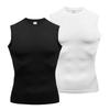 Compression Shirt Mens Gym Tank Tops Summer Fitness Clothing O-neck Sport Sleeveless T Shirt Elastic Bodybuilding Running Vest