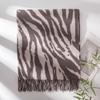 Scarf Women's New Winter Silver Gray Animal Pattern Shawl Dual Use Double-sided Thickened Tassel Warm Scarf