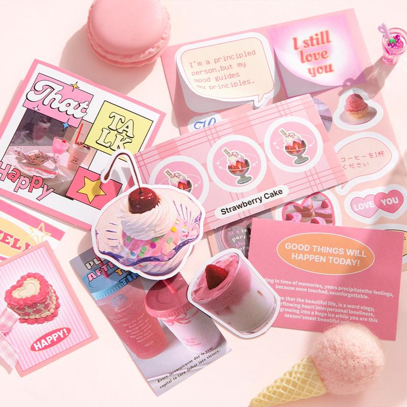 30 листов/компл., наклейка в американском стиле, серия десертов для студентов, кавайная наклейка для торта, канцелярские принадлежности, DIY Декор, наклейка для скрапбукинга и журнала