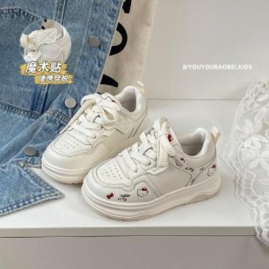 Girls' casual sneakers2026Spring new model children's cartoon cute white shoes, soft-soled comfortable baby sneakers
