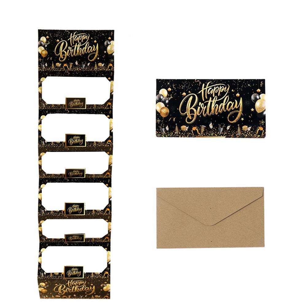 6/7 Слотов Карточка с Деньгами для Торта на День Рождения Наилучшие Пожелания Бумажные Конверты для Денег Традиционный Пустой Складной Держатель для Денег Вечеринка для Взрослых