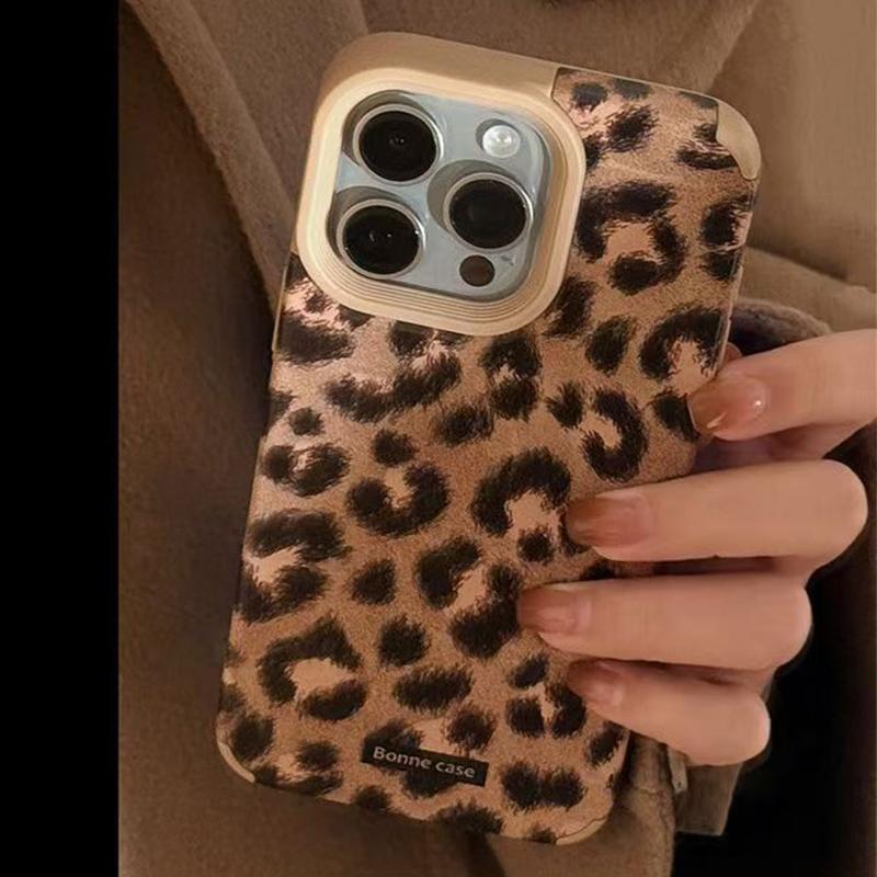 Хэллоуин Новый чехол для телефона с принтом коричневого леопарда для iPhone 17 16 15 14 13 12 11 Pro Max XS XR 16 15 Plus 17 Air Чехол из искусственной кожи