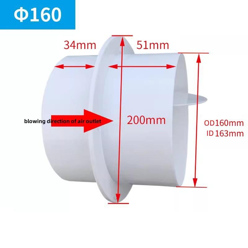 PVC Exhaust Fan Check Valve Draft Blocker Damper Ventilation Grill Draught Back Shutter for Inline Ducting Home Pipe Fittings