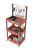 Iris Ohyama Tool Wagon Hard with Mesh Panel Red HDW-3M