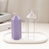 Прозрачные акриловые формы для свечей, форма для свечи в виде шестигранного столба для церковного ужина при свечах, рождественское украшение