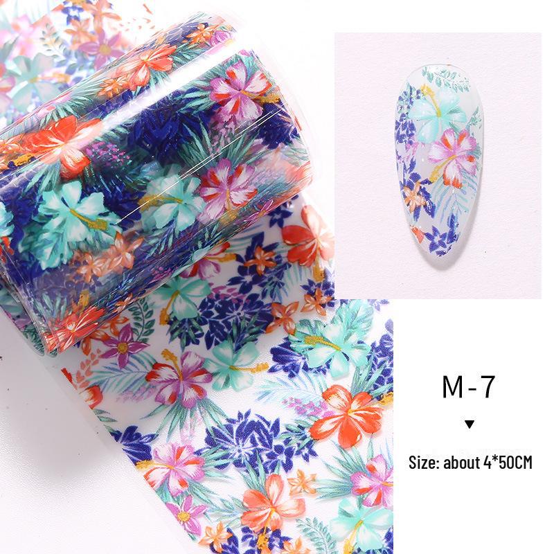 Переводные наклейки с японским цветочным дизайном ногтей — в том же стиле, что и у интернет-знаменитости Prexy