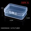 20/30/50 шт. прямоугольная коробка для хранения с крышкой, небольшой контейнер, принадлежности для обучения, винты, батарейки, прозрачная коробка для хранения