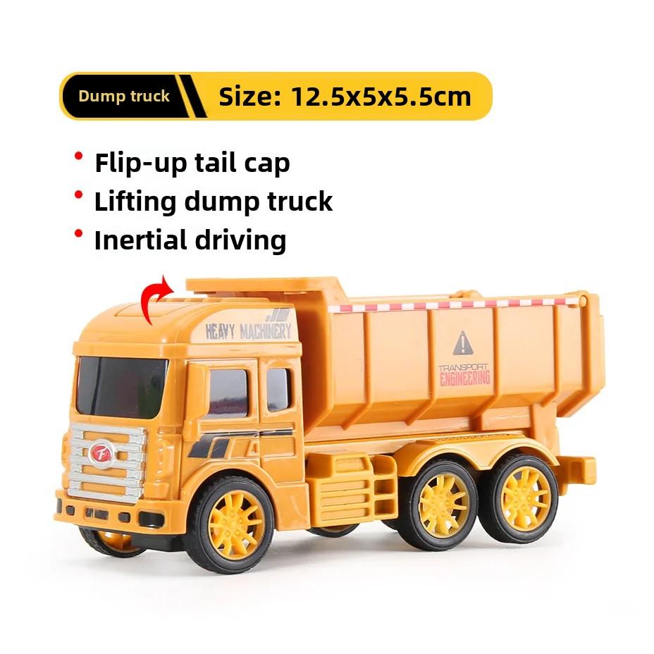 Engineering Toy Car Plastic Inertia Hand-Pushing Engineering Vehicle Bucket Roller Digging Shovel Boy and Children's Gifts