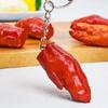 Funny Pvc Pork Belly Chicken Wings Roast Chicken Bag Pendant  Hanging Jewelry Key Ring Creative Simulation Food Charms