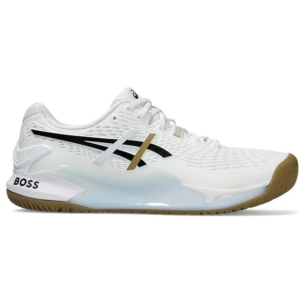 BOSS x Маттео Берреттини x ASICS Gel Resolution 9 Белый Верблюжий Мужские Кроссовки Черный 1041A453-100