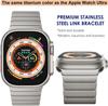 Ultra 2 1 Цвет титана Для Apple Watch Ultra 49 мм 45 мм 44 мм 42 мм Роскошный браслет iWatch 46 мм 41 мм 8 9 10 Ремешок из нержавеющей стали