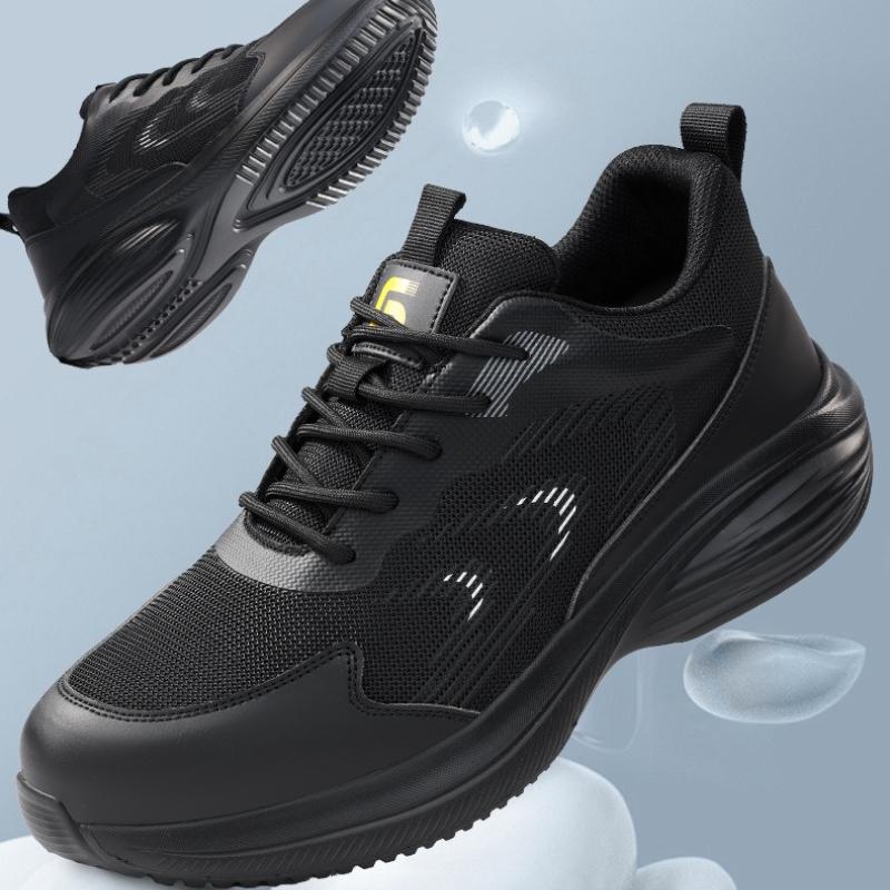 Fashion Woman Work Shoes with Protection Breathable Lightweight Safety ShoesSteel Toe Cap Working Male Construction Work Mesh Sneakers