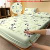 1 Мультяшная Милая Растение Животное Панда с Принтом Матовая Простыня на Резинке, Принт на Покрывале для Спальни, Постельное белье (Исключая наволочки)