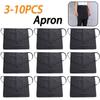 3-10pcs Coffee Shop Aprons with Pocket Short Waist Apron Solid Color Adjusted Half-length Soft Pub Cleaning for Server Waiter